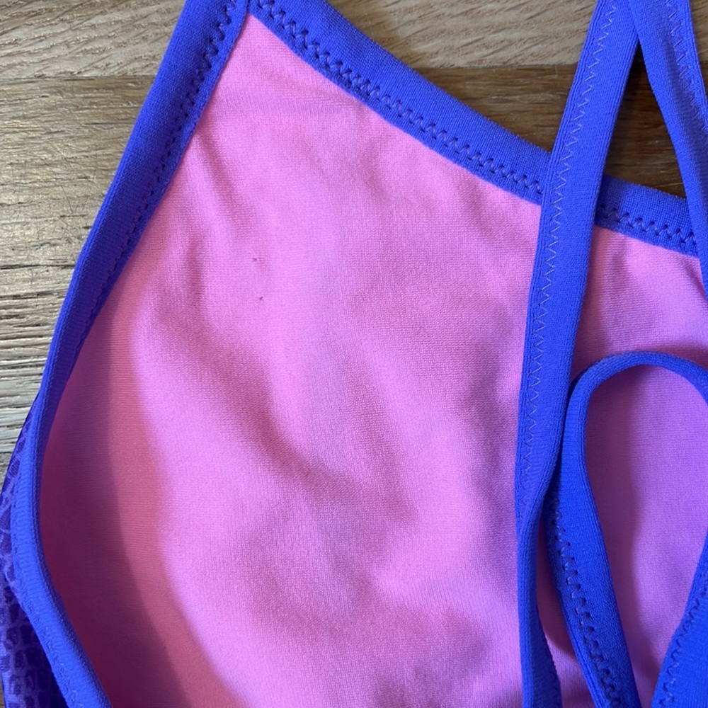 NEW Speedo Missy Franklin Endurance Lite Lilac Purple Reptile One Piece Swim 10 - Picture 7 of 11